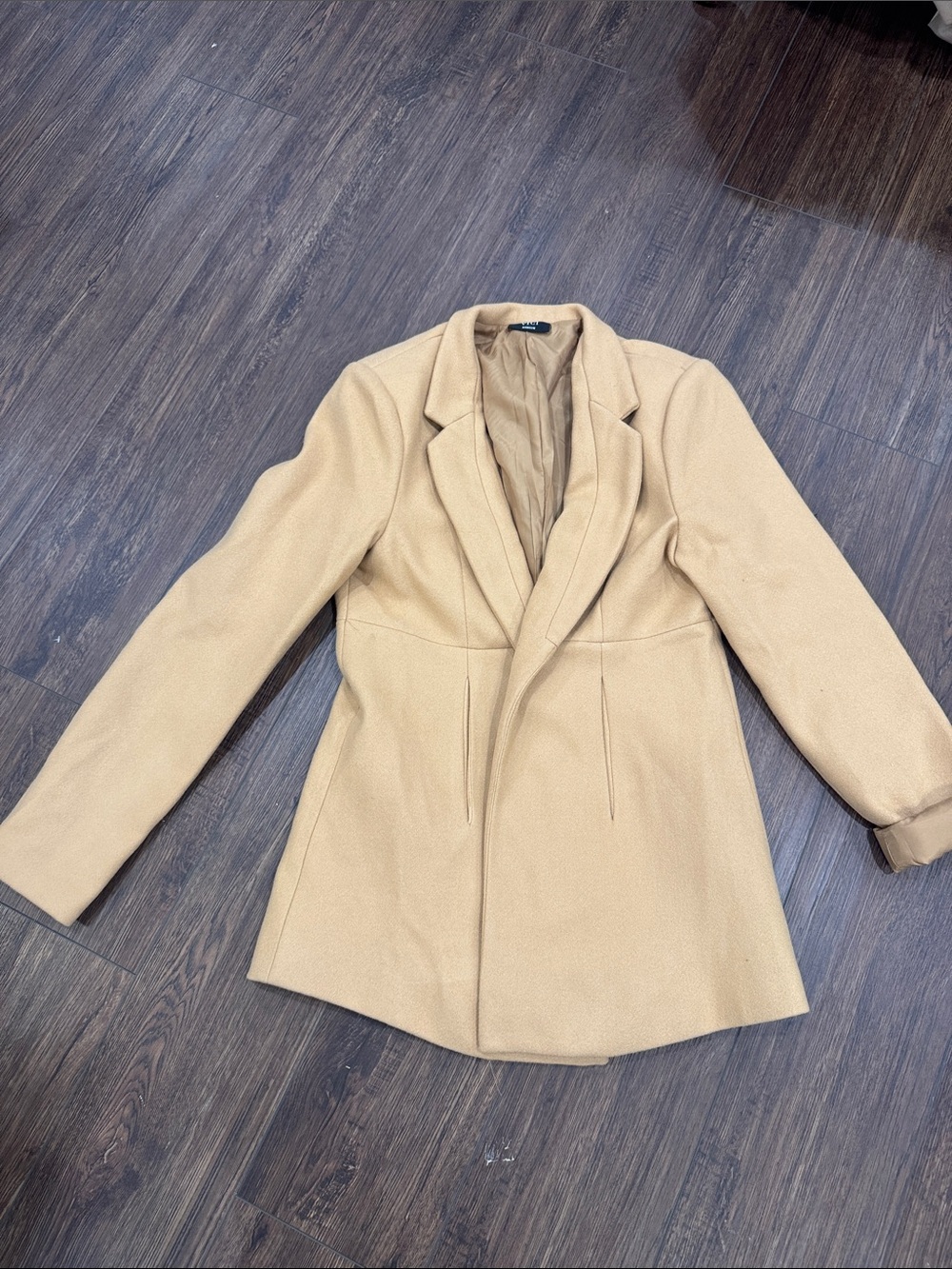 Vici Tailored Camel Women's Blazer Coat - Classic Single-Breasted Jacket